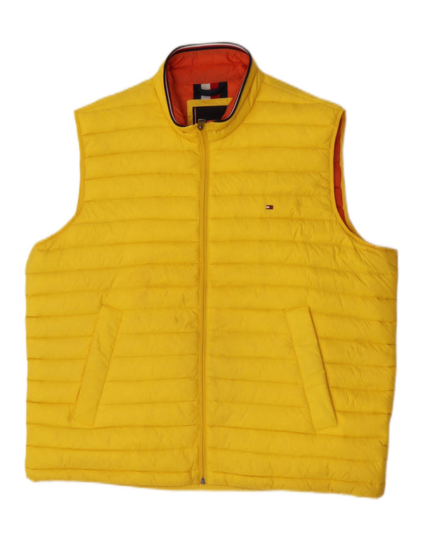 Tommy Hilfiger Herren Wattierte Weste UK 46 2XL Gelb Polyamid