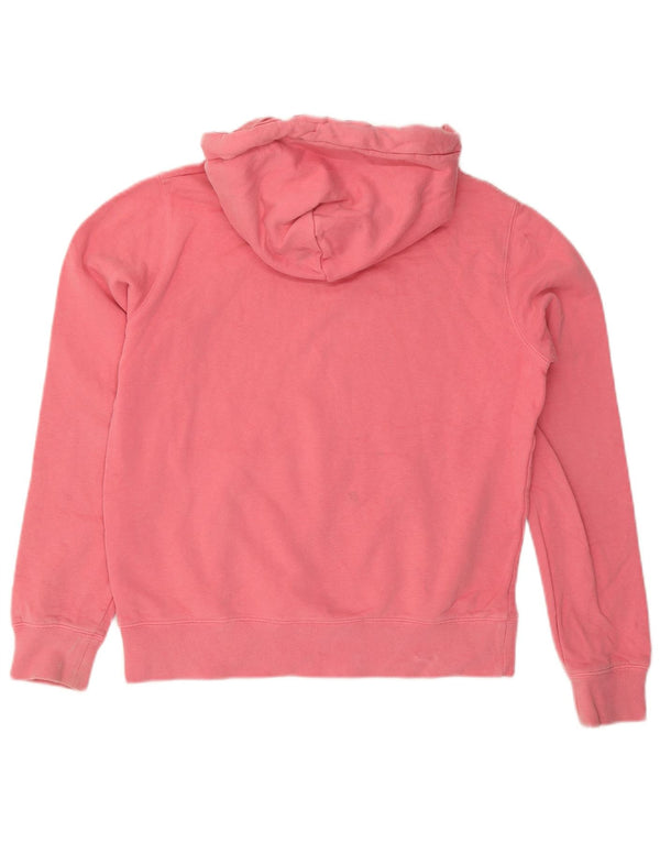 Jack Wills Damen-Kapuzenpullover mit Grafik, lockere Passform, Gr. 10, Größe S, Rosa, Baumwolle