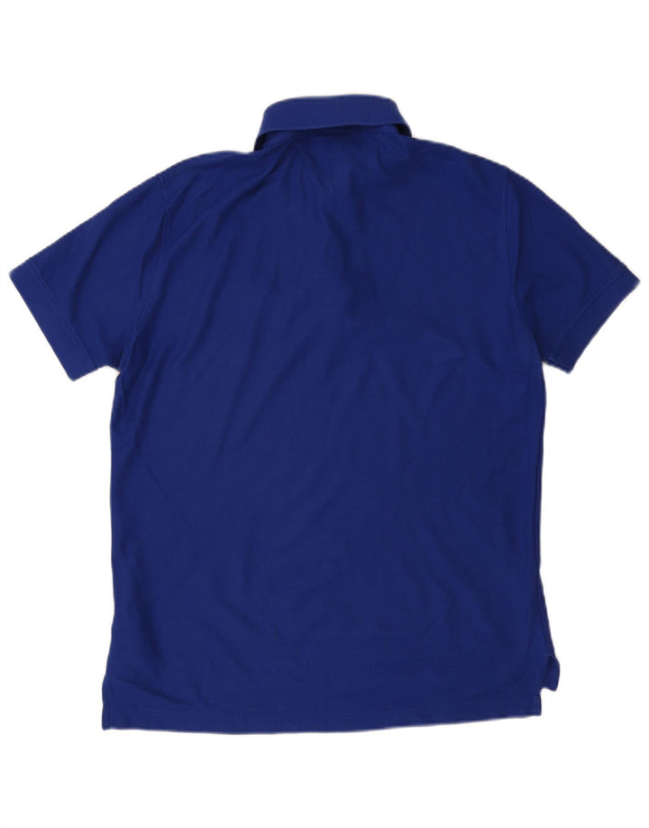 TOMMY HILFIGER Herren-Poloshirt mit normaler Passform, mittelblaue Baumwolle