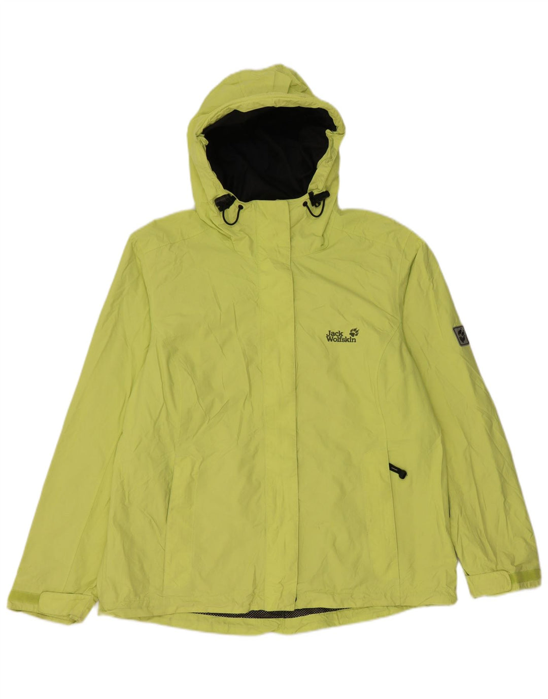 JACK WOLFSKIN Damen Regenjacke mit Kapuze UK 18 XL Grün Polyamid