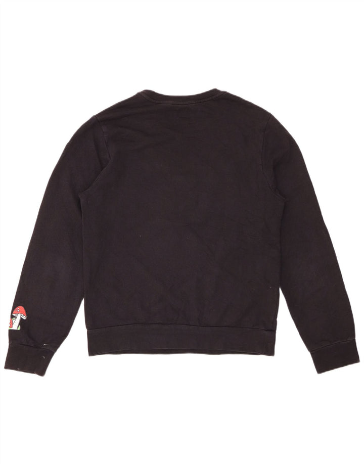 LEVI'S Damen-Sweatshirt mit grafischem Print, Gr. 10, Größe S, schwarz, geblümt, Baumwolle