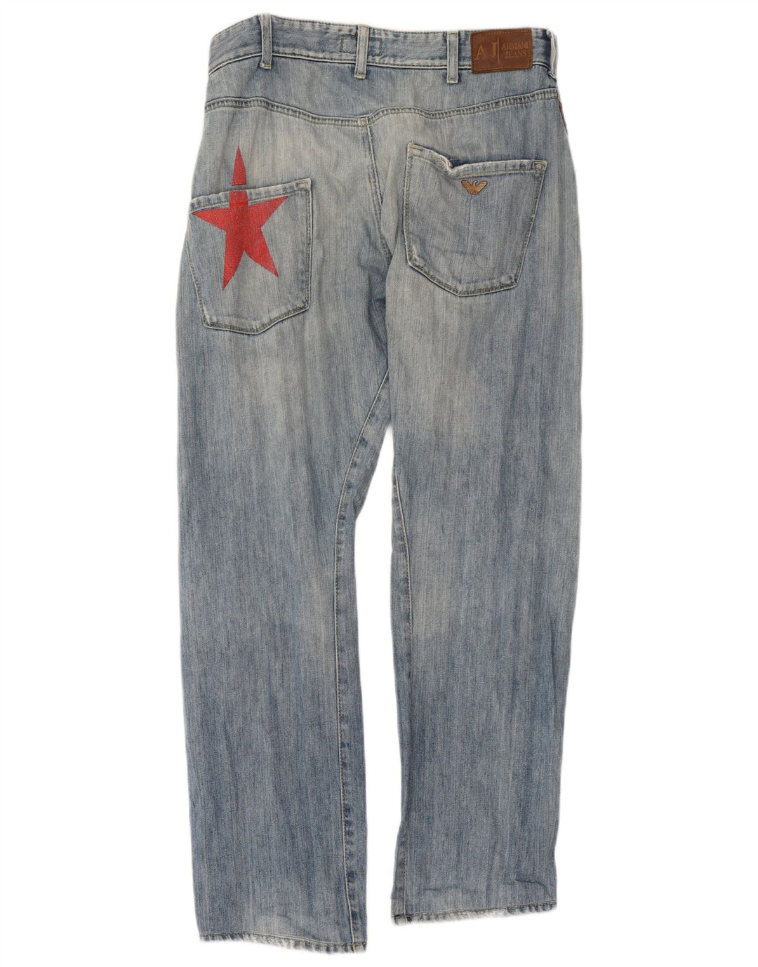 Armani Herren Straight Jeans W32 L31 Blau
