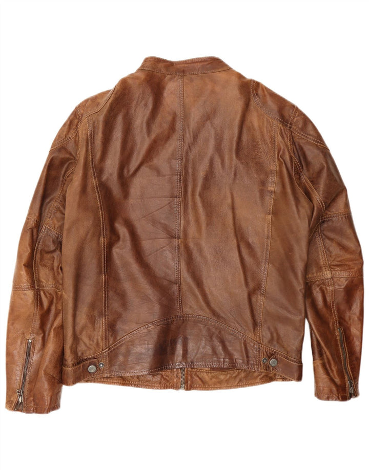 Gipsy Herren Lederjacke UK 42 XL Braun
