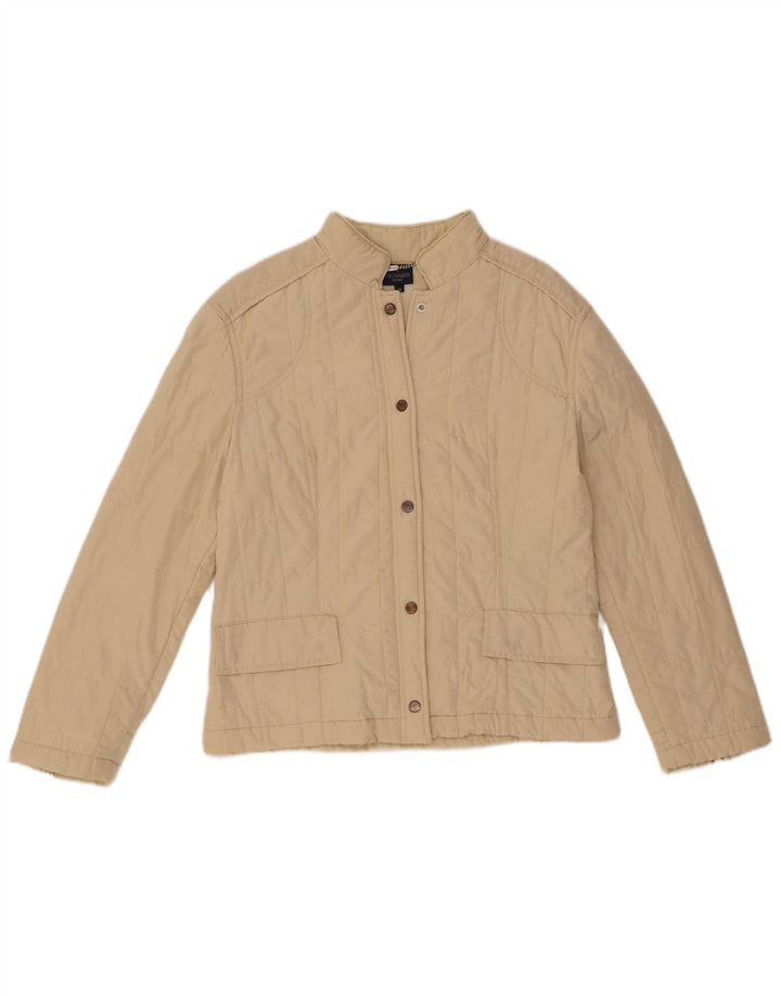 Trussardi Damen Steppjacke IT 46 Large Off White Polyester