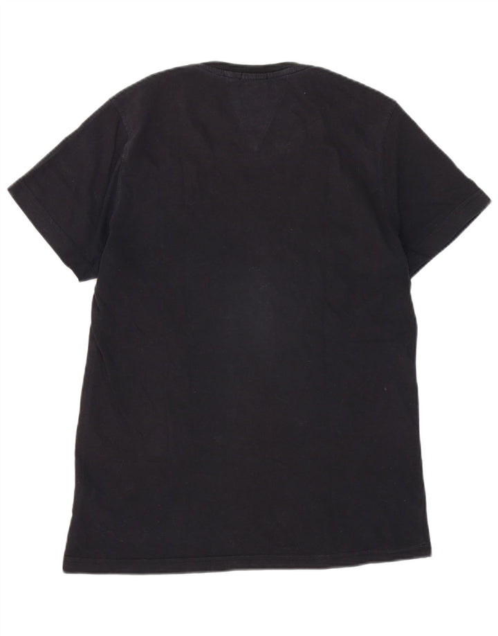Tommy Hilfiger Herren T-Shirt Top Medium Schwarz Baumwolle