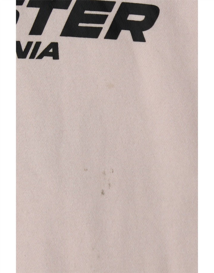 HOLLISTER Herren-Kapuzenpullover mit Grafik, groß, weiße Farbblock-Baumwolle