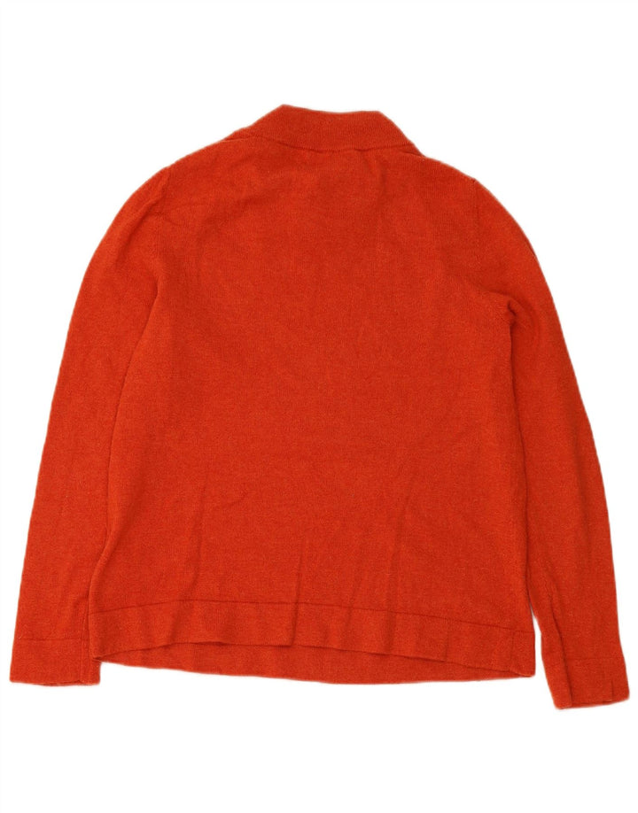 HOBBS Rollkragenpullover für Damen, UK 16, Größe L, orangefarbene Wolle
