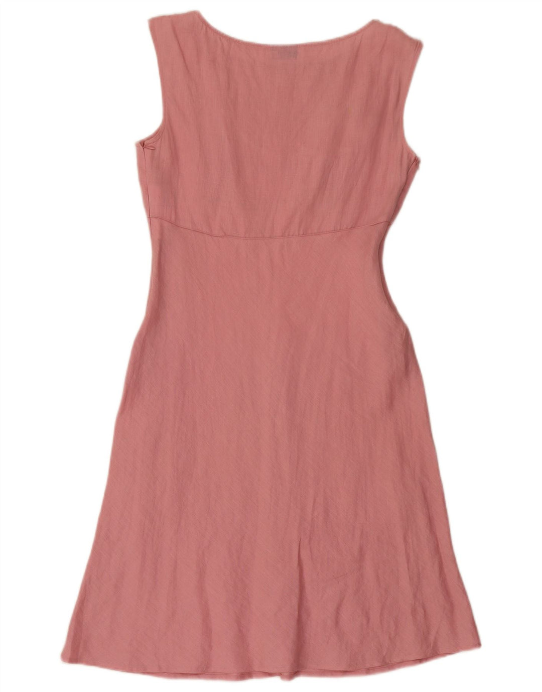 Marella Damen A-Linien-Kleid UK 12 Mittelrosa Leinen