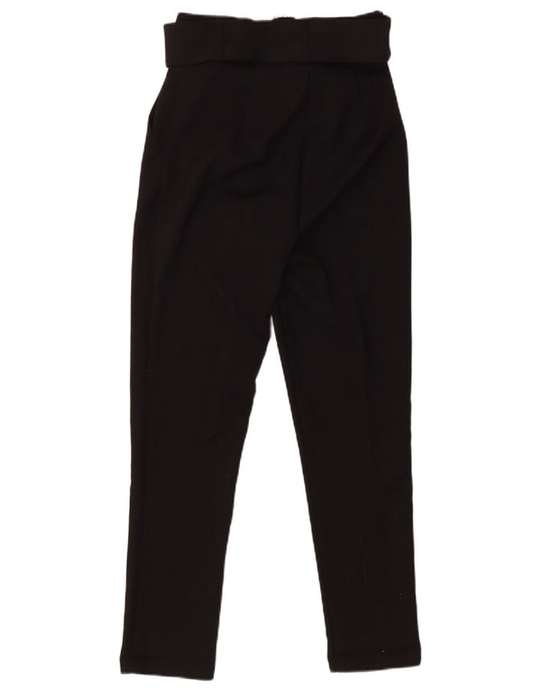 Karol Damen-Freizeithose mit hoher Taille, schmaler Passform, XS, W26, L25, Schwarz, Polyester