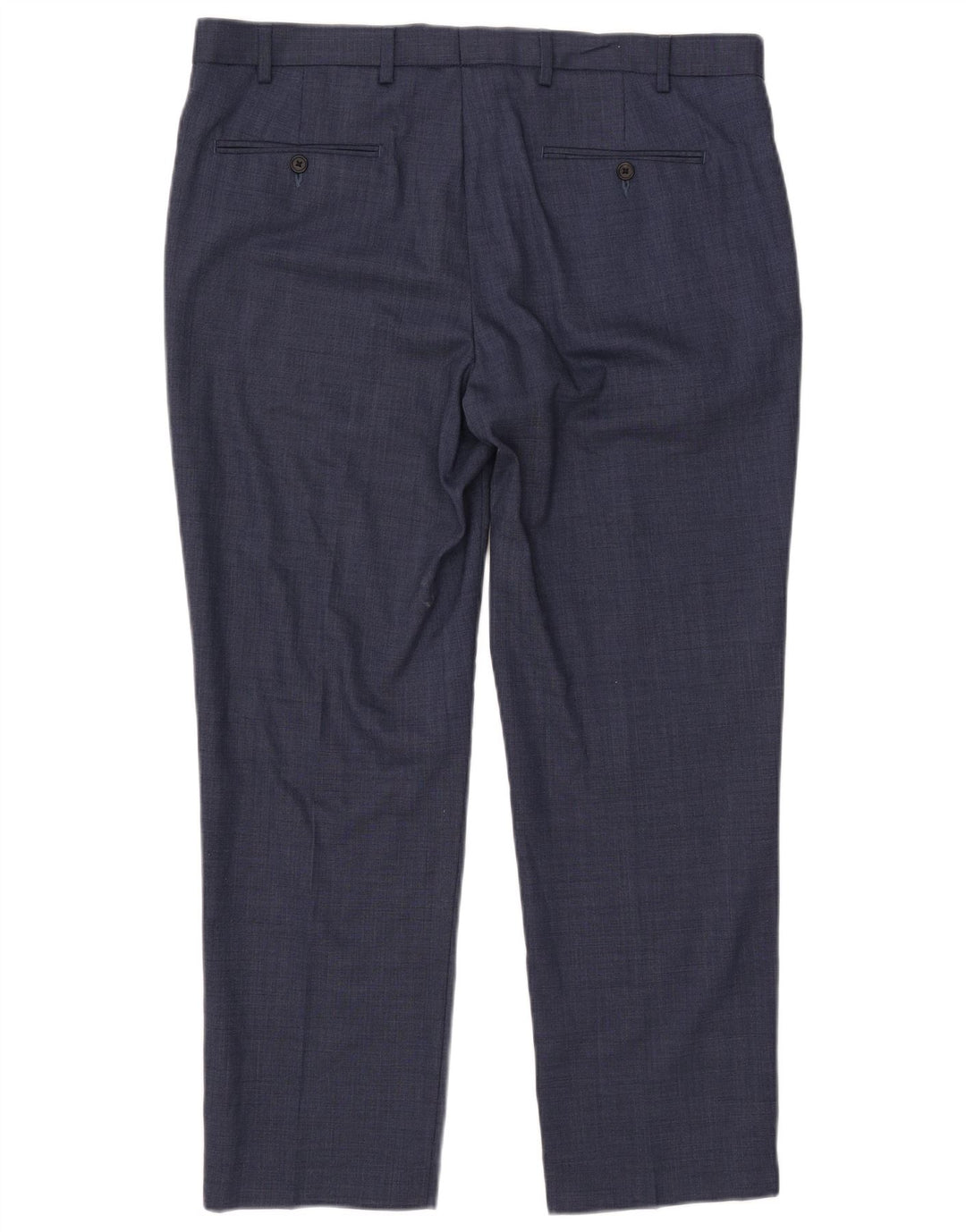 Marks & Spencer Herren-Anzughose in normaler Passform, W38, L29, blaue Wolle