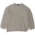 Marks & Spencer Damen-Pullover mit V-Ausschnitt, UK 14, Mittelgrau meliert