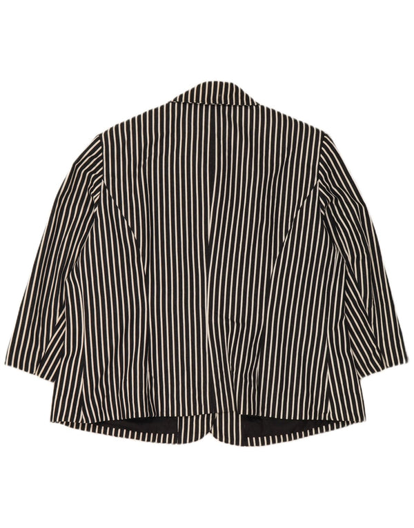 Chaps Damen-Blazer mit 3/4-Ärmeln und 6 Knöpfen, UK 18, XL, Marineblau gestreift