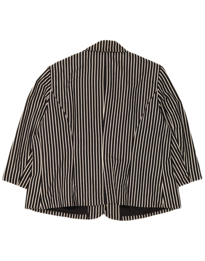 Chaps Damen-Blazer mit 3/4-Ärmeln und 6 Knöpfen, UK 18, XL, Marineblau gestreift