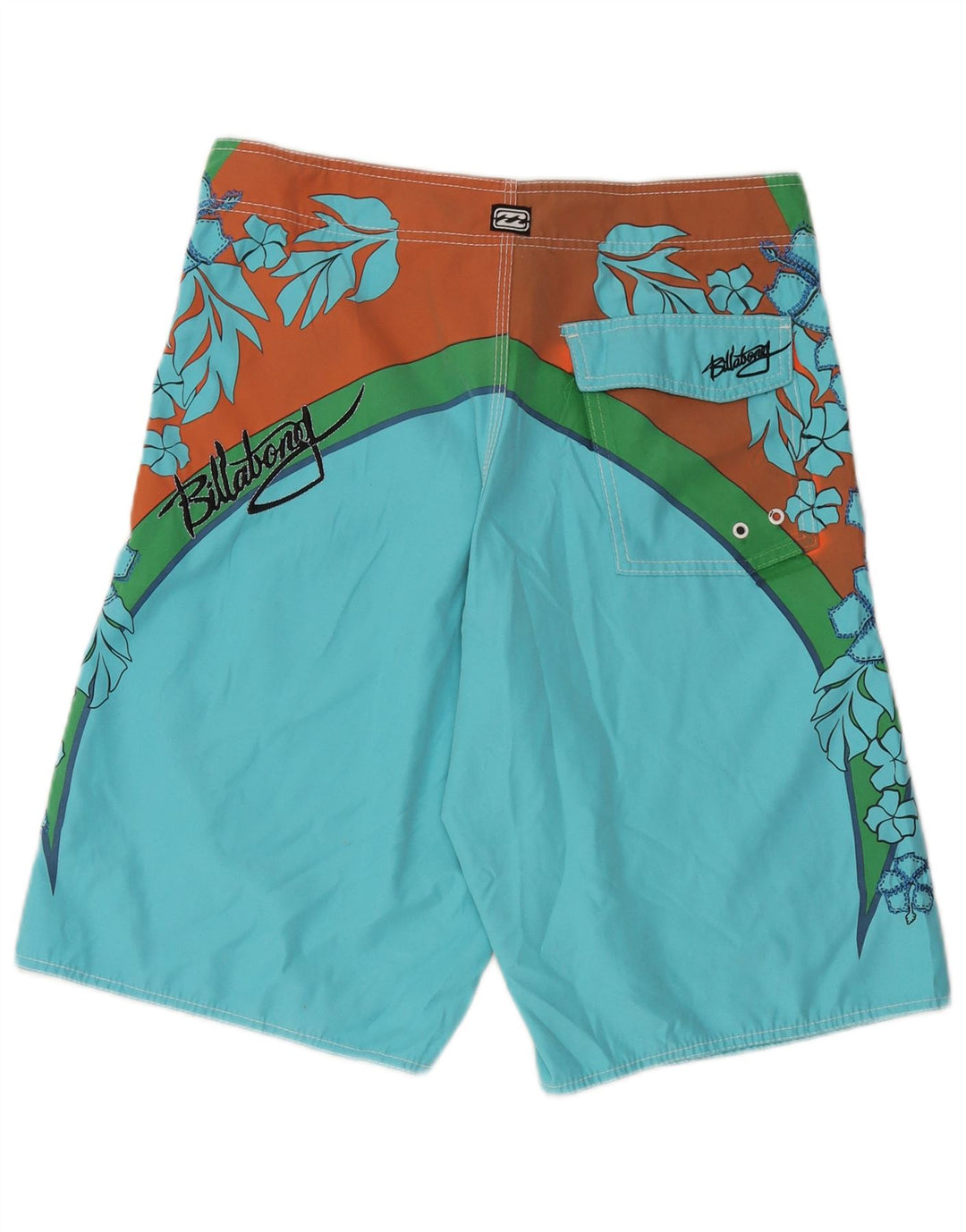 Billabong Herren-Badeshorts mit Grafik, groß, blaues Blumenmuster, Polyester