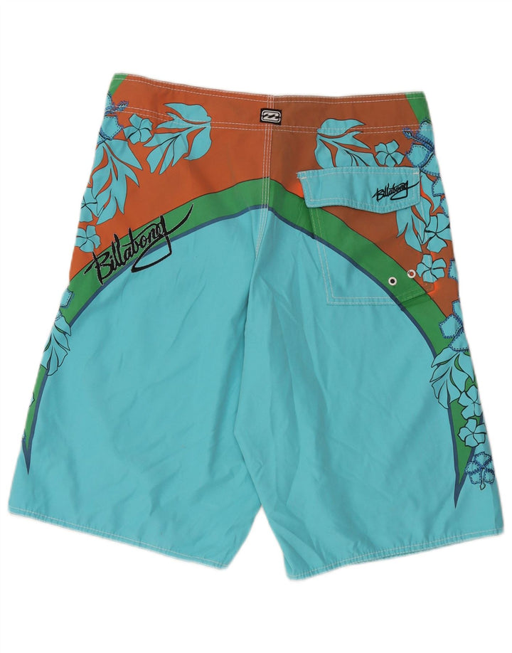 Billabong Herren-Badeshorts mit Grafik, groß, blaues Blumenmuster, Polyester
