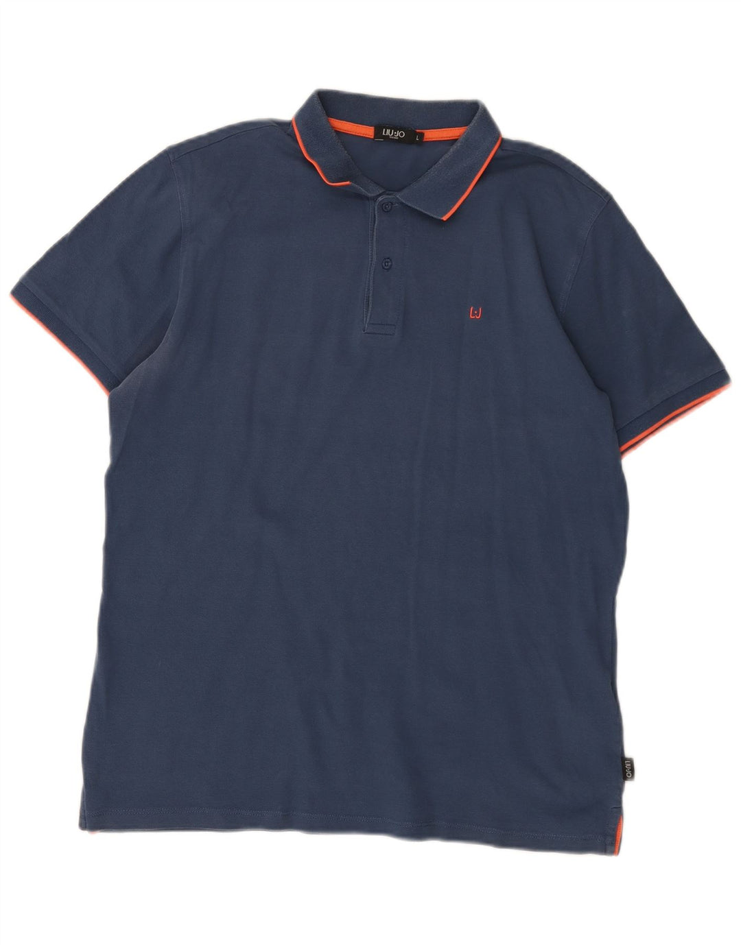 Liu Jo Herren-Poloshirt, groß, marineblau, Baumwolle