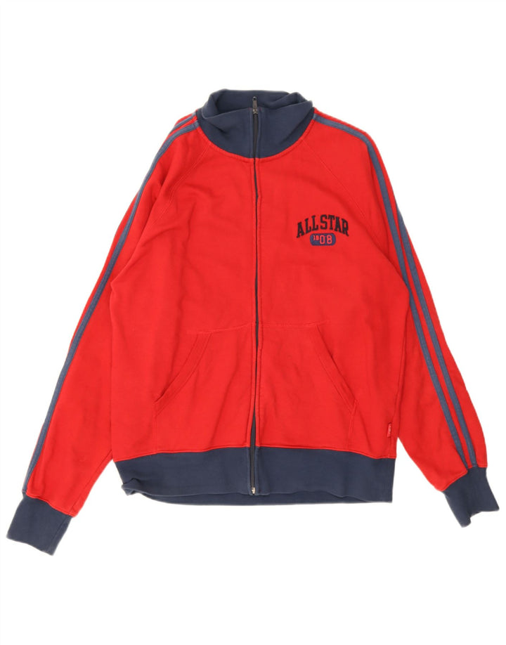 Converse Herren All Star Graphic Trainingsanzug-Oberteiljacke Mittelroter Farbblock