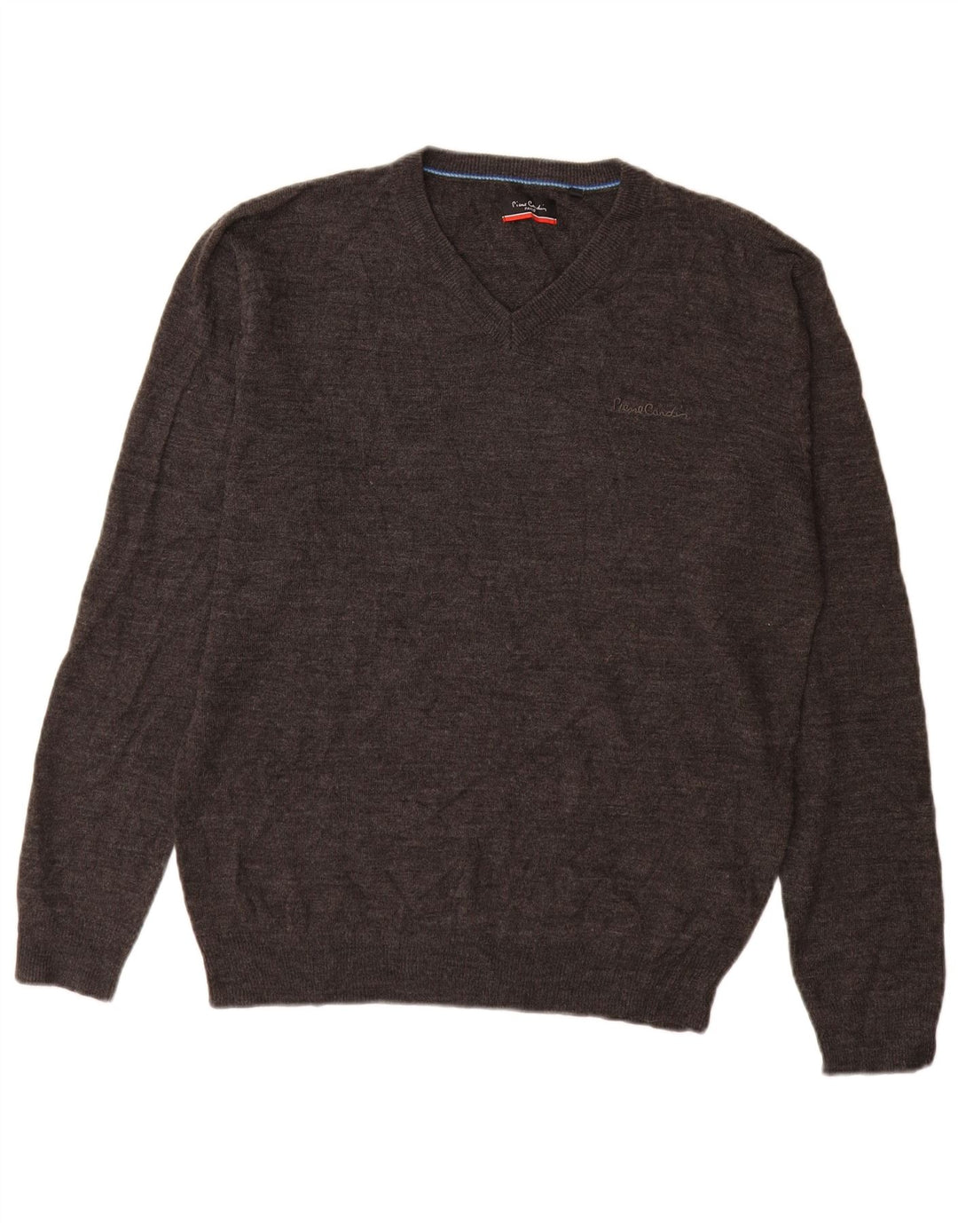 Pierre Cardin Herren-Pullover mit V-Ausschnitt, großes graues Acryl