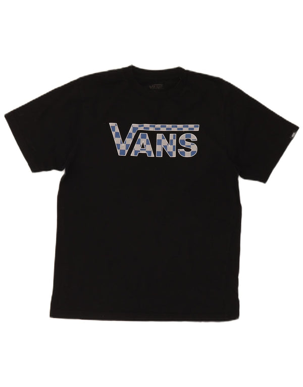 Vans Boys Classic Fit Graphic T-Shirt Top 12-13 Years Large Black Cotton