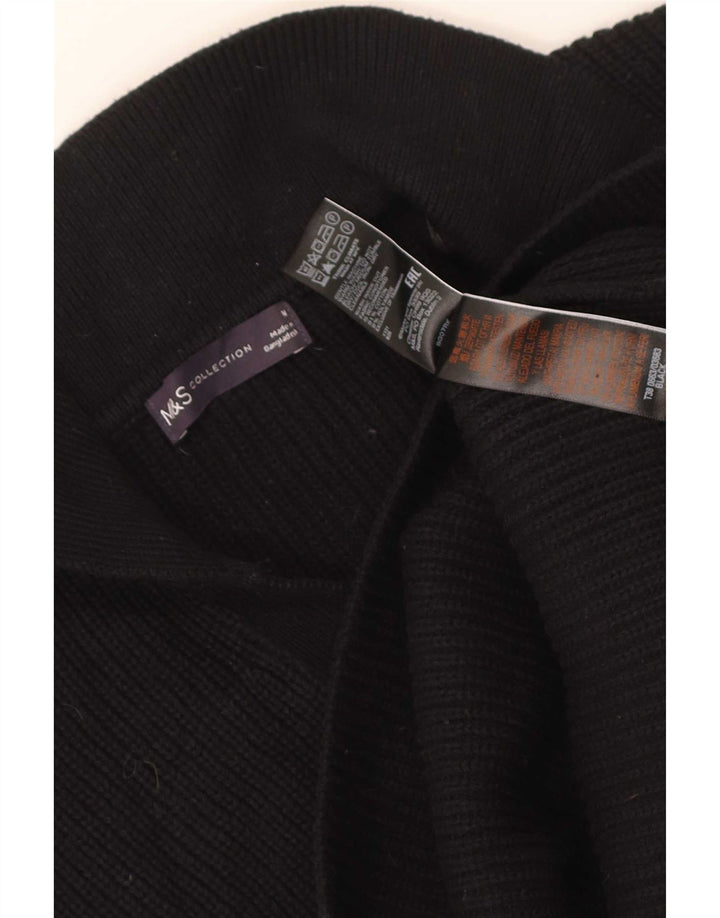 Marks & Spencer Damen Weste Tank Top UK 14 Medium Schwarz Baumwolle