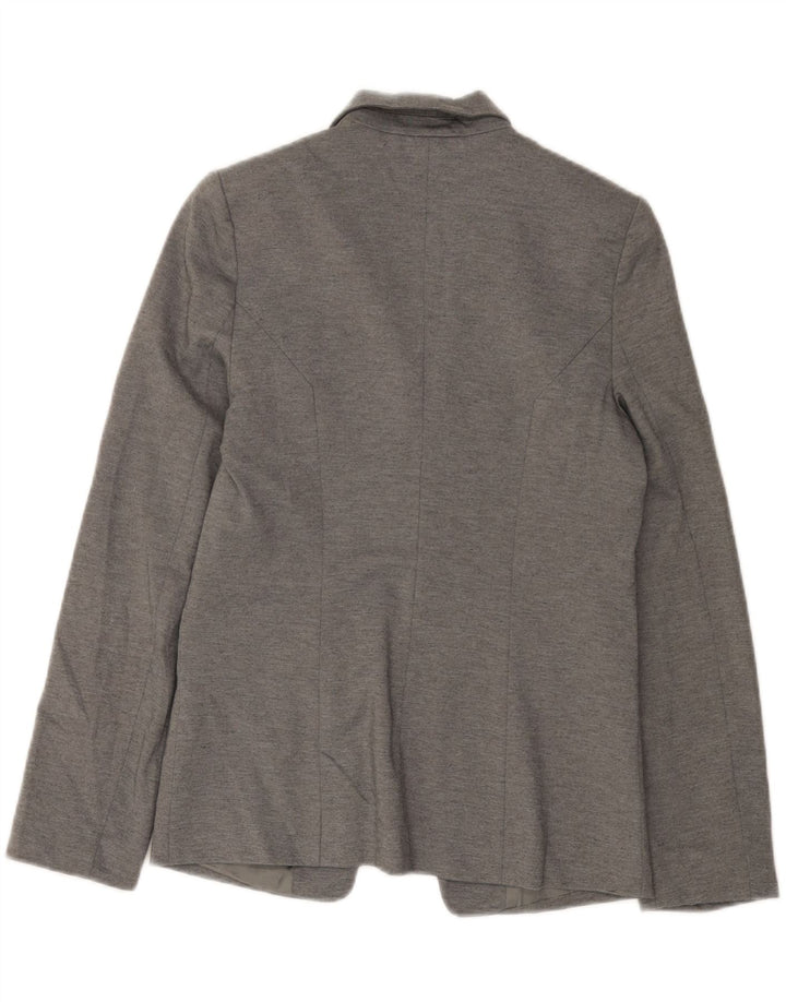Oasis Womens Open Blazer Jacke UK 10 Small Grau Polyester