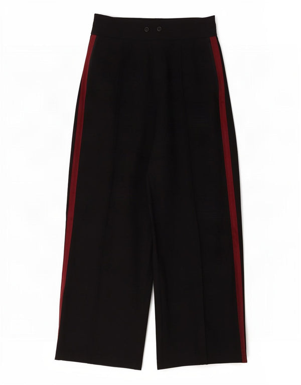 Marks & Spencer Damen-Hose mit weitem Bein, kurz geschnitten, UK 14, M, W32, L26, Schwarz
