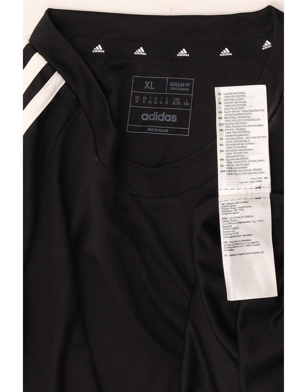 Adidas Herren Aeroready Regular Fit T-Shirt Top XL Schwarz Polyester
