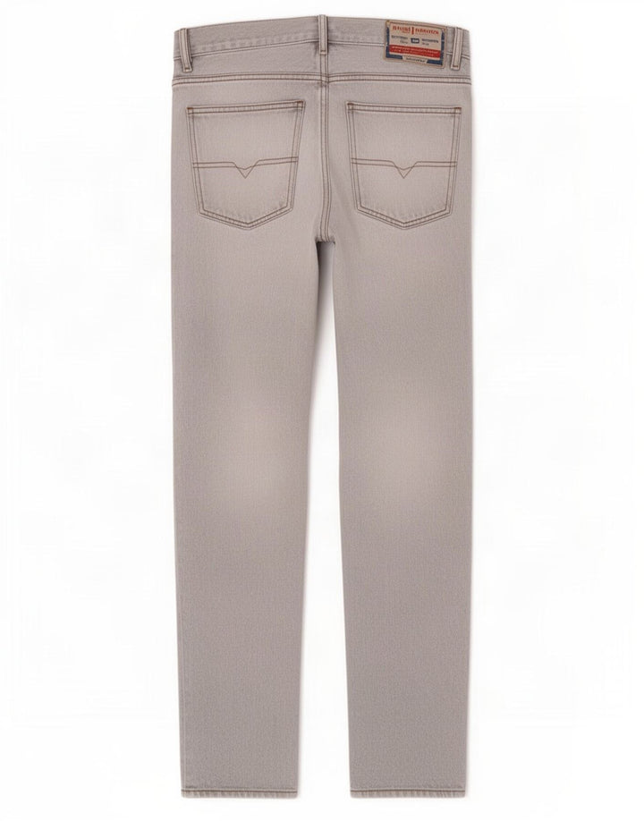 Diesel Herren Straight Jeans W31 L30 Graue Baumwolle