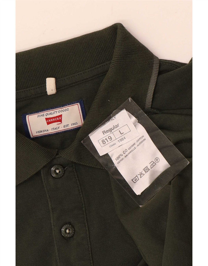Carrera Herren-Poloshirt, groß, Khaki, Baumwolle