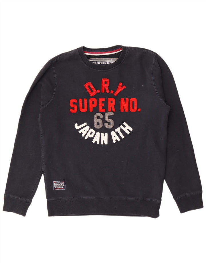 Superdry Herren Grafik-Sweatshirt-Pullover XL aus marineblauer Baumwolle