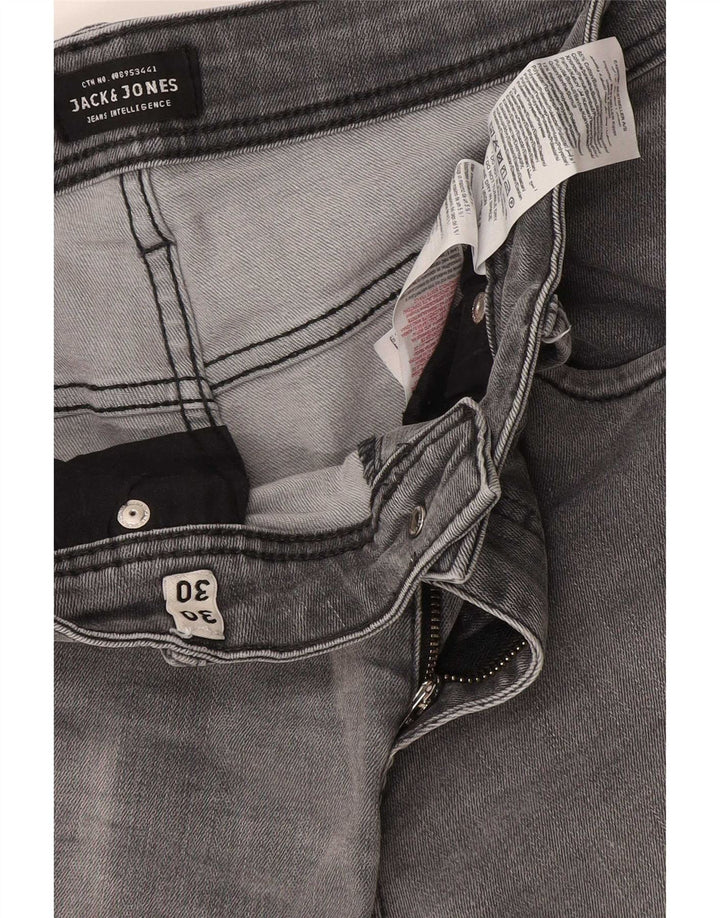 Jack & Jones Herren GLENN Slim Jeans W30 L30 Graue Baumwolle