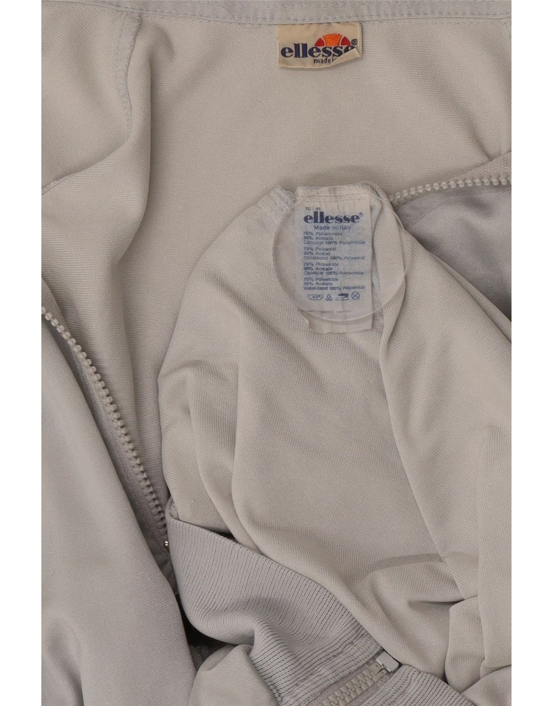 Ellesse Herren-Trainingsanzug-Oberjacke IT 54 XL Graues Colourblock-Polyester