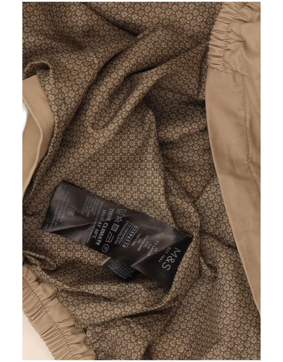 Marks & Spencer Herren Bomberjacke UK 44 2XL Beige Baumwolle