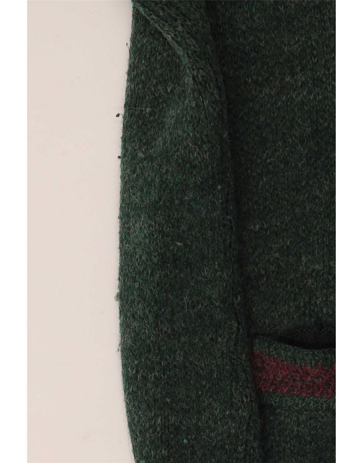 Vintage Herren Cardigan Pullover XL Grüne Wolle