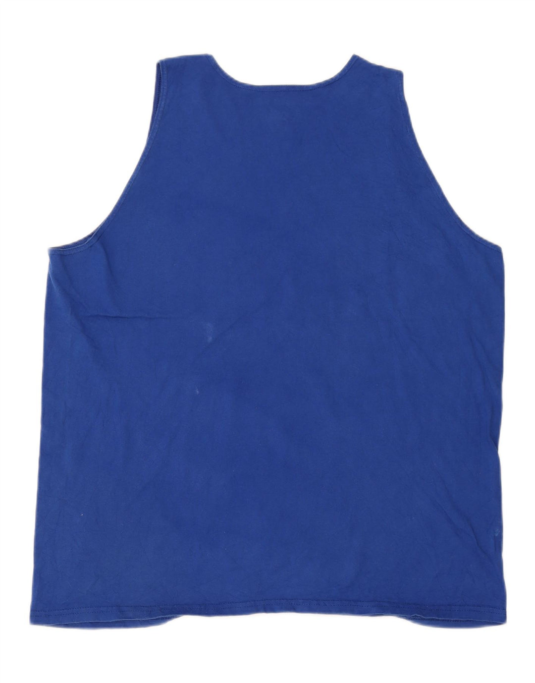 RUSSELL ATHLETIC Mens Wicks Moisture Graphic Vest Top XL Blue Vintage Russell Athletic and Second-Hand Russell Athletic from Messina Hembry 