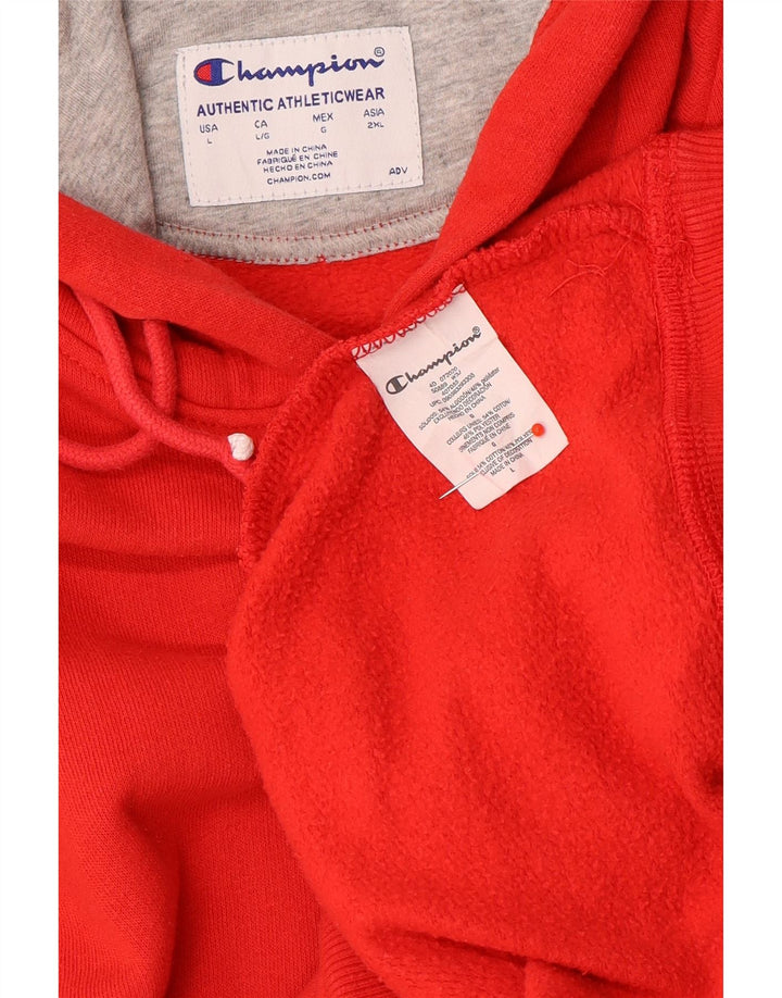 Champion Herren-Kapuzenpullover, groß, aus roter Baumwolle