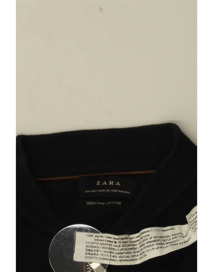 Zara Herren-Strickjacke, groß, marineblau, Baumwolle