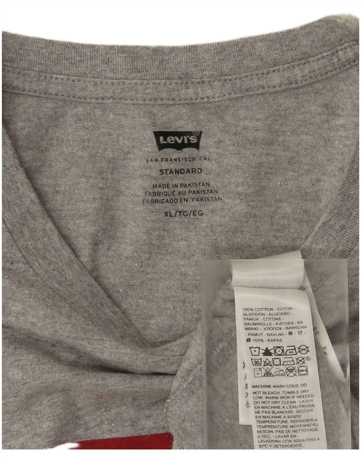 Levi's Herren Standard Graphic T-Shirt Top XL Grau Baumwolle