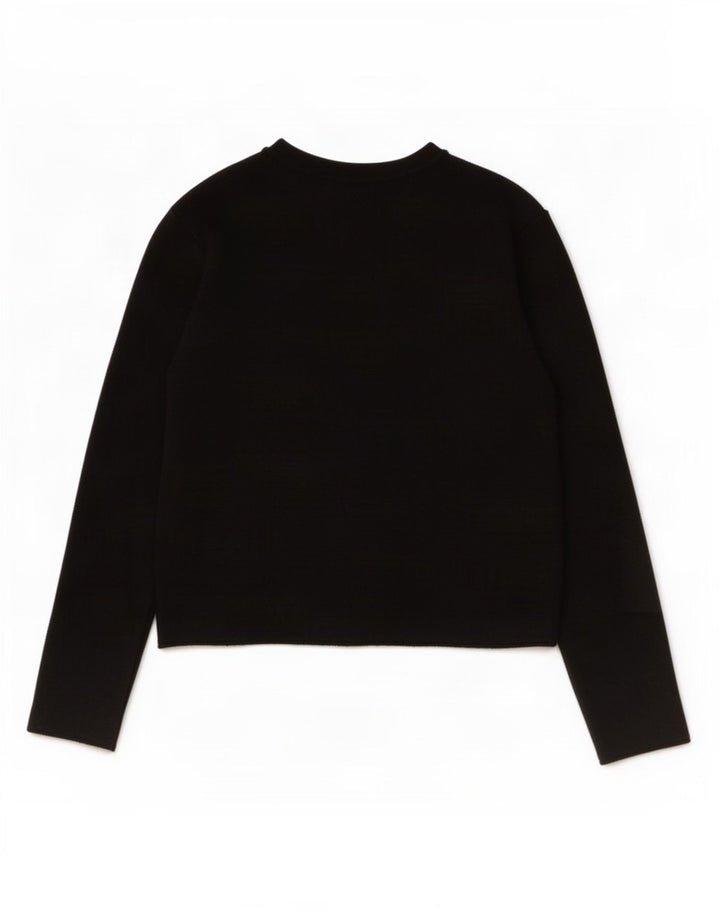 Zara Damen-Cardigan-Pullover UK 14 Mittelschwarze Viskose