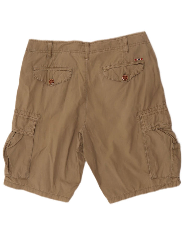 Napapijri Herren Geographic Cargo Shorts W30 Medium Khaki Baumwolle