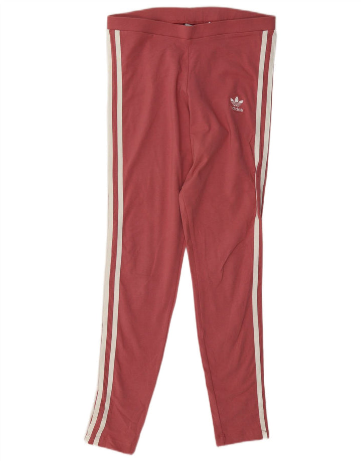 Adidas Damen Leggings UK 10 Small Rosa Baumwolle