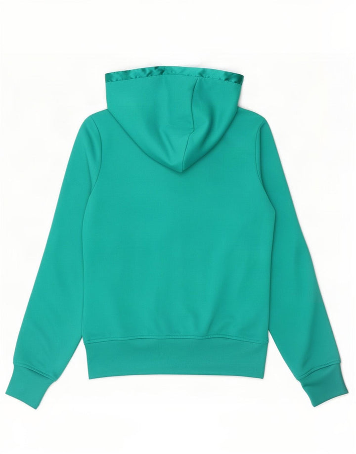 Adidas Damen-Trainingsanzug mit Kapuze, Top-Jacke, UK 8, klein, türkisfarbenes Polyester
