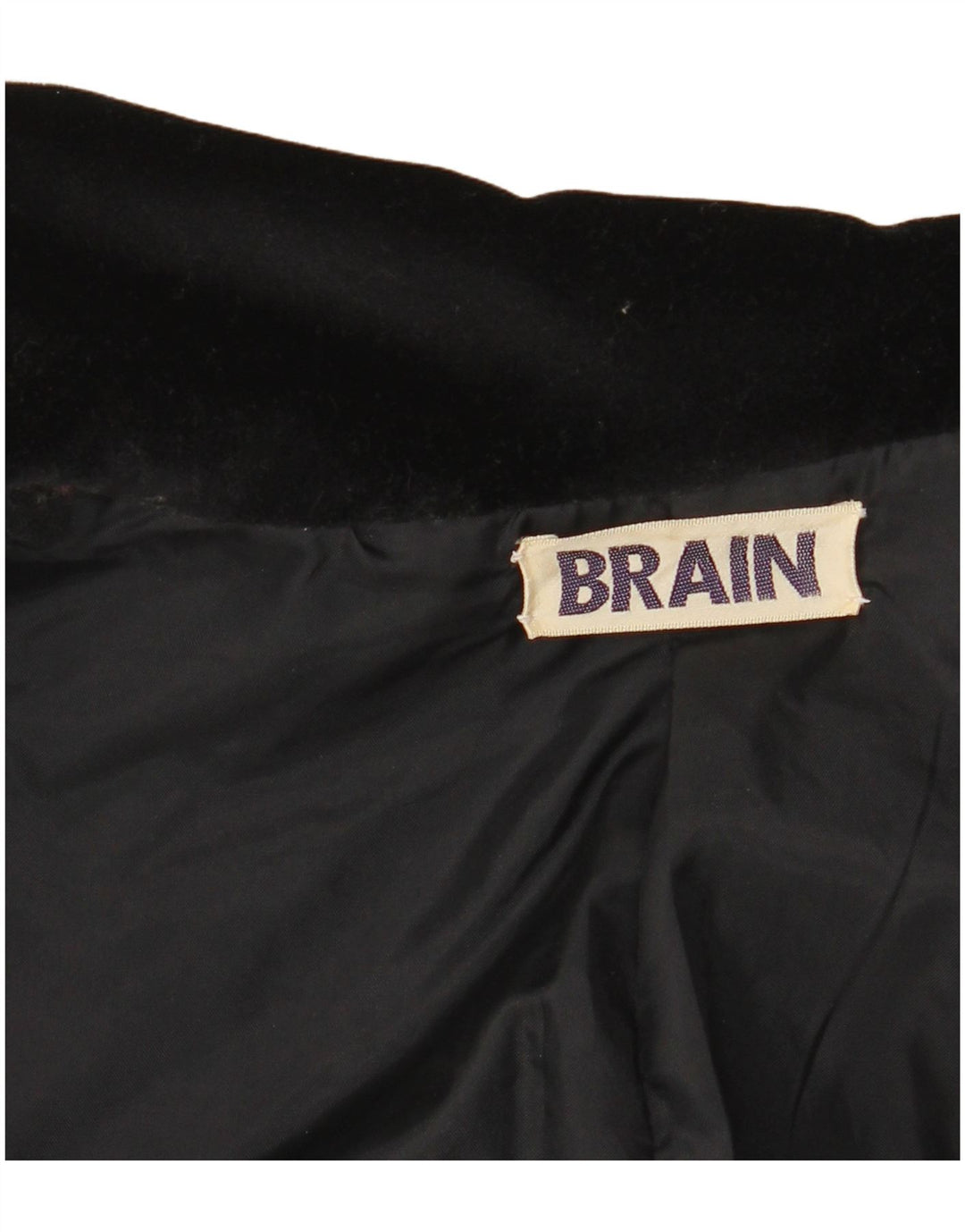 VINTAGE Damen 1-Knopf-Samt-Blazerjacke UK 12 Mittelschwarz