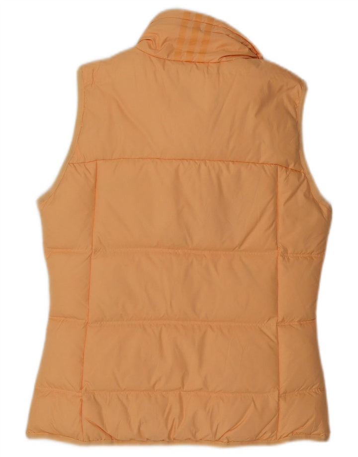ADIDAS Damen Wattierte Weste UK 10 Small Orange Polyester