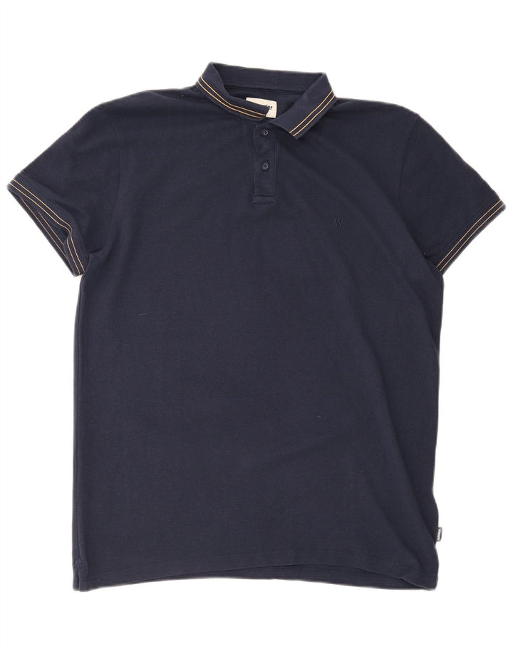 Wrangler Herren-Poloshirt, groß, marineblau, Baumwolle