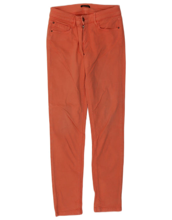 Massimo Dutti Womens Slim Cropped Jeans EU 38 Small W28 L28 Orange Cotton