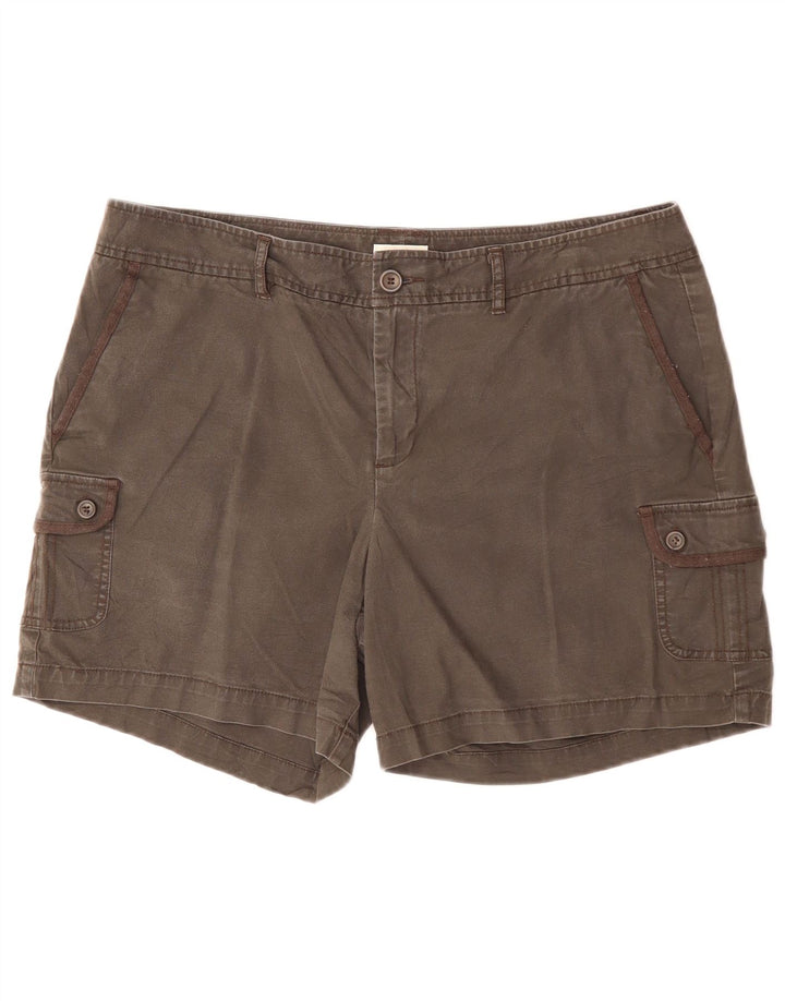 DOCKERS Damen Cargoshorts US 16 2XL W38 Graue Baumwolle