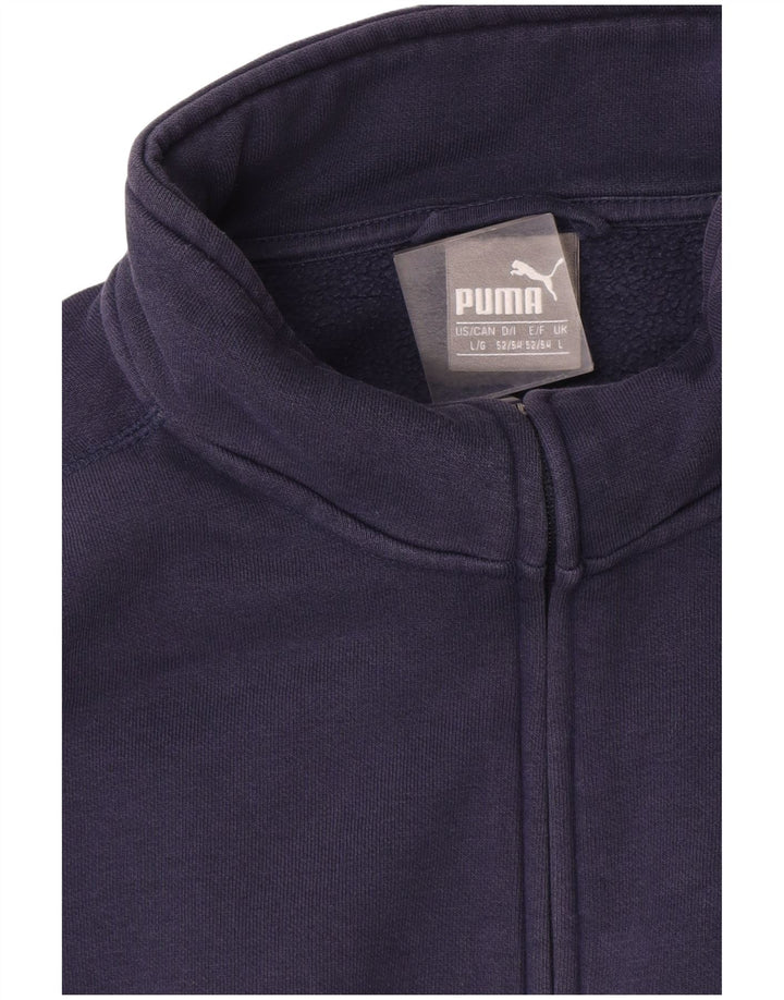Puma Herren-Trainingsanzug-Top-Jacke, große marineblaue Baumwolle