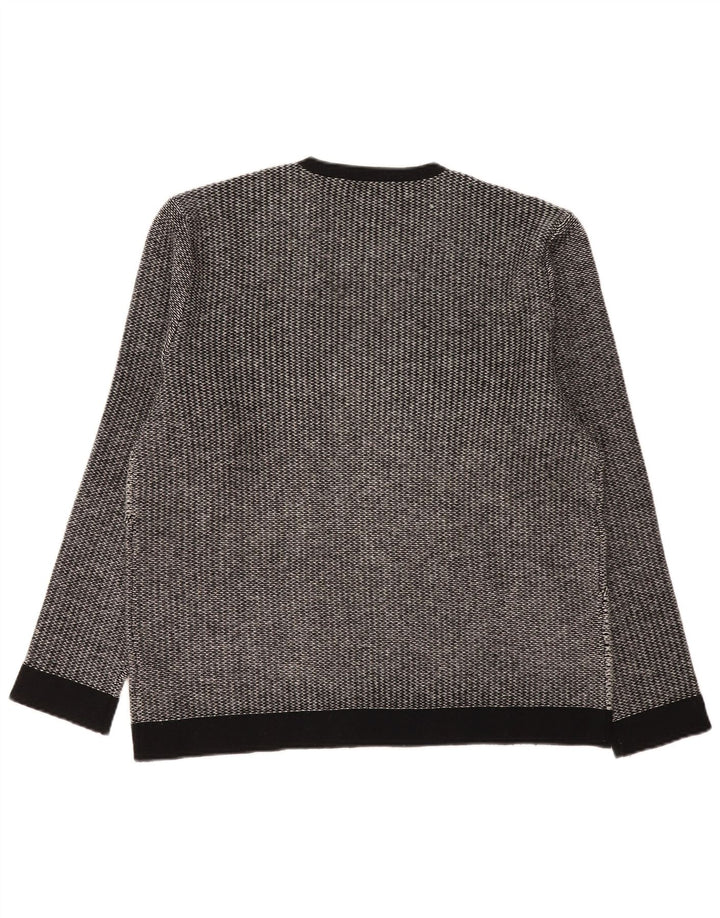 Calvin Klein Herren-Pullover mit Rundhalsausschnitt, XL, graue Farbblock-Wolle