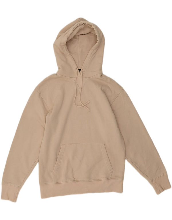Zara Damen Übergroßer Kapuzenpullover UK 10 Small Beige